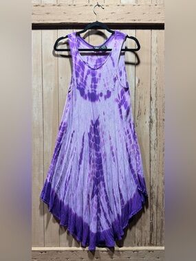 Purple Tie-Dye Women’s Swim Coverup